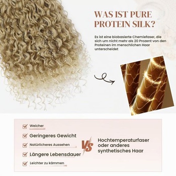 Vlasové predlžovanie FLUFYMOOZ, clip-in predlžovanie vlasov, sada 4 kusov, 100% čistý proteínový