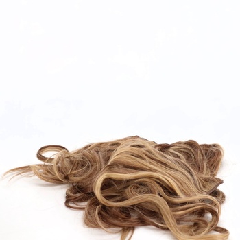 FESHFEN Clip-in predlžovanie vlasov, 60 cm 4 kusy dlhé vlnité blond predlžovanie vlasov syntetické