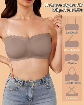 Dámska push-up podprsenka CheChury bez ramienok, bandeau top bez kostíc, protišmykový silikón,