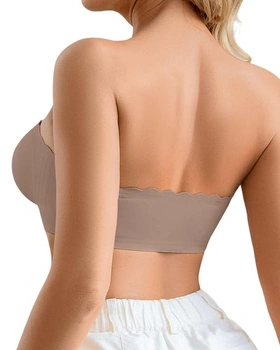 Dámská push-up podprsenka CheChury bez ramínek, bandeau top bez kostic, protiskluzový silikon,