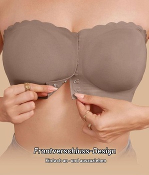 Dámska push-up podprsenka CheChury bez ramienok, bandeau top bez kostíc, protišmykový silikón,