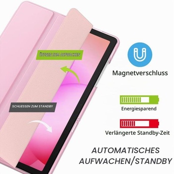 Tenký kryt MoKo pre Samsung Galaxy Tab A11+ Plus/A9+ 11 palcov s 3 kvetmi a ružovou vrstvou pre 11