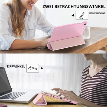 Tenký kryt MoKo pre Samsung Galaxy Tab A11+ Plus/A9+ 11 palcov s 3 kvetmi a ružovou vrstvou pre 11
