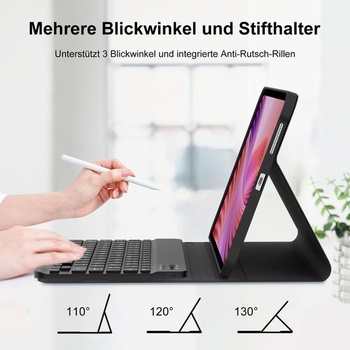 Puzdro s klávesnicou pre Lenovo Tab 10.1 palce 2025 (TB-311FU), čierne, jednofarebné