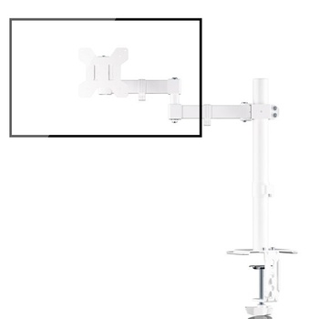 Držiak monitora Bracwiser, rameno pre jeden monitor, výškovo nastaviteľný otočný stojan na monitor