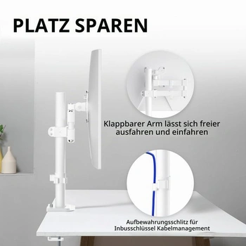 Držák monitoru Bracwiser, rameno pro jeden monitor, výškově nastavitelný otočný stojan na monitor