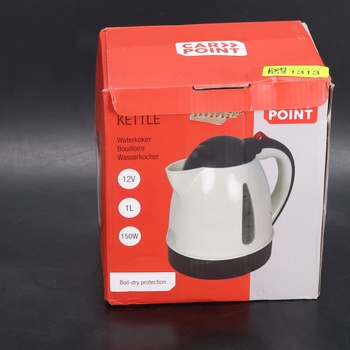 Rýchlovarná kanvica Carpoint čiernobiela 1l