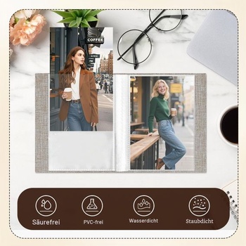 Fotoalbum, vkladací album, 6 palcov, s okienkom, pojme 100 fotografií, vhodné na ukladanie rodinných,