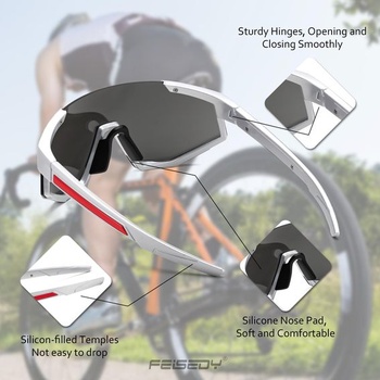 FEISEDY Sportovní sluneční brýle Pánské cyklistické brýle Dámské zrcadlové B9139