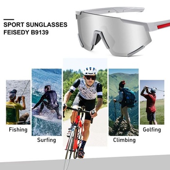 FEISEDY Sportovní sluneční brýle Pánské cyklistické brýle Dámské zrcadlové B9139