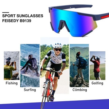 FEISEDY Sportovní sluneční brýle Pánské cyklistické brýle Dámské zrcadlové B9139