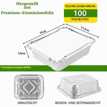 SENENQU 100ks hliníkových grilovacích plechů