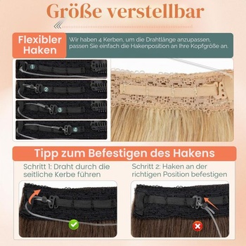 Benehair drátěné prodloužení z pravých lidských vlasů, 65g jednodílné neviditelné prodloužení