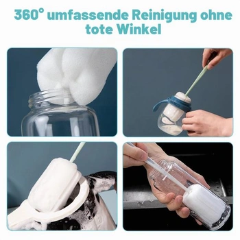 Sada 4 hubiek na čistenie fliaš, 25cm kefa na čistenie fliaš