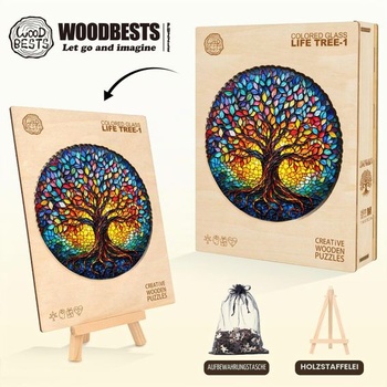 Dřevěné puzzle WOODBESTS pro dospělé - Strom života