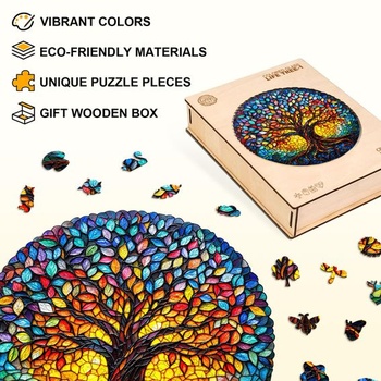 Dřevěné puzzle WOODBESTS pro dospělé - Strom života
