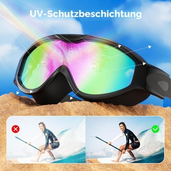 Plavecké okuliare pre mužov, ženy a dospelých, balenie po 2 kusoch, s UV ochranou a proti zahmlievaniu,
