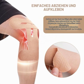 10 kusov béžovej predrezané kineziologické pásky na kolená, predrezaná kineziologická páska na