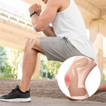 10 kusov béžovej predrezané kineziologické pásky na kolená, predrezaná kineziologická páska na