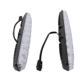 Denné svietenie, auto, denné svietenie pre autá, svetlomety / svetlomety, 2 kusy, biela, 9 LED diód,