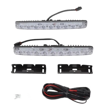 Denné svietenie, auto, denné svietenie pre autá, svetlomety / svetlomety, 2 kusy, biela, 9 LED diód,