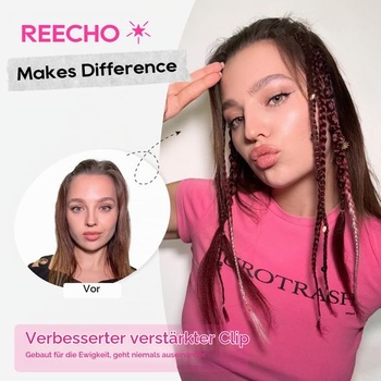 REECHO Clip-in copy pre ženy, 50 cm boho dredy s korálkami a príveskami, zapletené príčesky pre cosplay