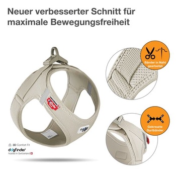 Postroj vesta curli Clasp Air-Mesh světle hnědá M světle hnědá střední