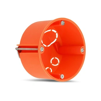Krabice REV do duté stěny, 10 kusů, Ø68 mm, hloubka 45 mm, šrouby, oranžová, hloubka 45 mm, 10 kusů