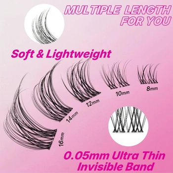 VEYESBEAUTY Wimpern Extensions cluster Lash Extension Aliva 8-16 mm