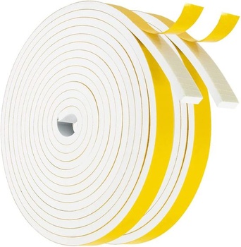 Samolepicí těsnicí páska na dveře, 12 mm (Š) x 6 mm (H) / 8…