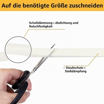 Samolepicí těsnicí páska na dveře, 12 mm (Š) x 6 mm (H) / 8 m (D), na dveře a okna. Pěnová lepicí
