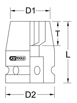 KS Tools 515.1032 Šesťhranný rázový nástrčný kľúč 1/2