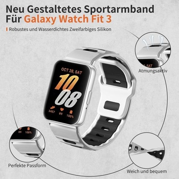 Silikónový náramok Chinbersky Marine kompatibilný s Samsung Galaxy Fit 3, pánsky a dámsky náramok,