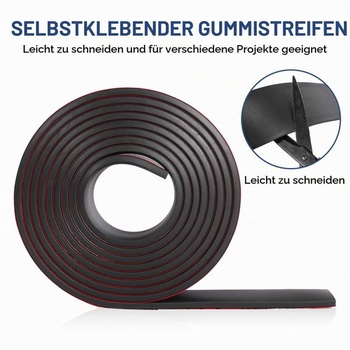 Samolepiace gumové pásky, neoprénová gumová rohož, gumová doska, (25 mm (Š) x 1,5 mm (H) x 6 m (D))