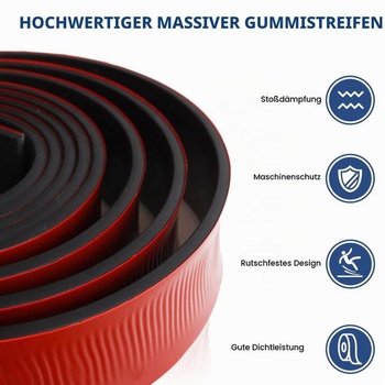 Samolepiace gumové pásky, neoprénová gumová rohož, gumová doska, (25 mm (Š) x 1,5 mm (H) x 6 m (D))
