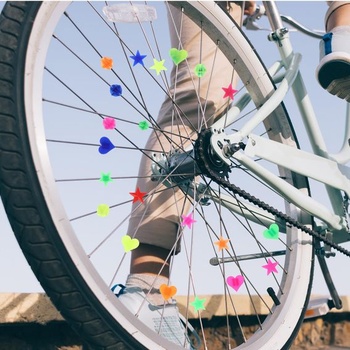 210 kusov farebných korálikov na drôtiky bicyklov, príslušenstvo na bicykle, detské klipsy na