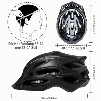 Prémiová cyklistická prilba, certifikácia CE CPSC, modrá