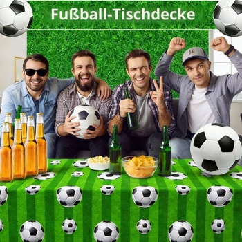 2 obrusy na futbalový stôl, 137x274cm, zelené, pre narodeninové oslavy
