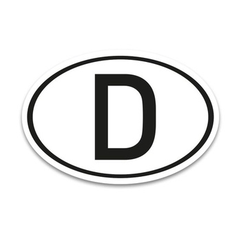 Samolepka iSecur D s kódom krajiny Nemecko 17,5 x 11,5 cm - kfz714 Samolepka Nemecko