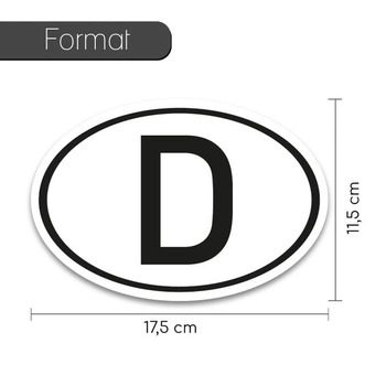 Samolepka iSecur D s kódem země Německo 17,5 x 11,5 cm - kfz714 Samolepka Německo