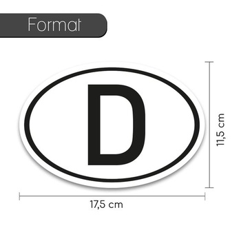 Samolepka iSecur D s kódom krajiny Nemecko 17,5 x 11,5 cm - kfz714 Samolepka Nemecko