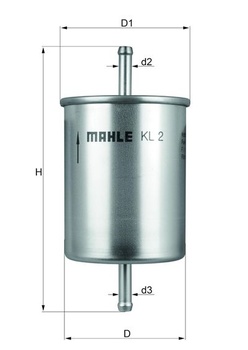 Palivový filter MAHLE KL 2 - okrem iného pre VW Golf III (1H1).