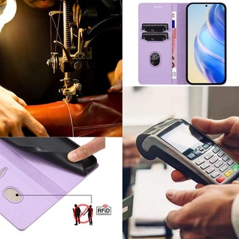 Kožené puzdro so vzorom liči pre Honor 600 Pro/Honor 600, ochranné puzdro v štýle peňaženky s