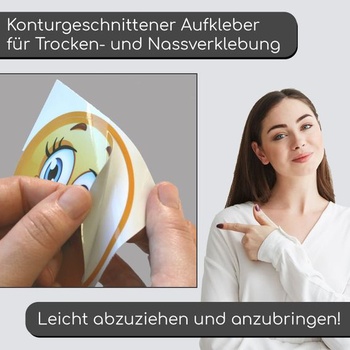 Nálepka younikat Smile Sun 11 cm žltá - kfz734 Sun Smiley 11 cm