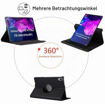 Ochranné pouzdro pro Lenovo Tab P11 Plus TB-J616 / P11 TB-J606 11 palců, PU kůže s otočným