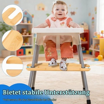 Protiskluzová podnožka dětské židličky, bambusová, kompatibilní s Antilop (1 kus)
