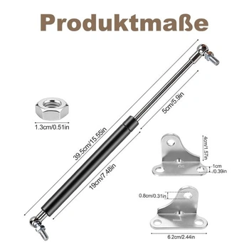 2 kusy plynovej pružiny 380 mm 200 N 20 kg, vysoko odolný plynový tlmič tlaku