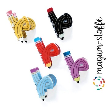 Sponky do vlasů s tužkou, 1 ks protiskluzových sponek do vlasů, Sponky do vlasů s tužkou, Vtipné