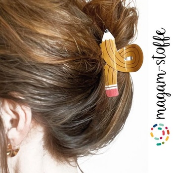 Sponky do vlasů s tužkou, 1 ks protiskluzových sponek do vlasů, Sponky do vlasů s tužkou, Vtipné