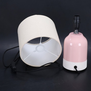 Stolová lampa Pauleen keramická béžová biela
